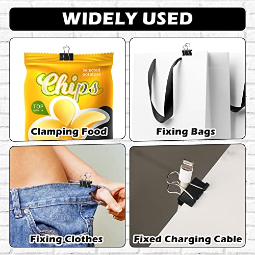 1000 Pcs Binder Clips Bulk Black Metal Clip (1000 Count)