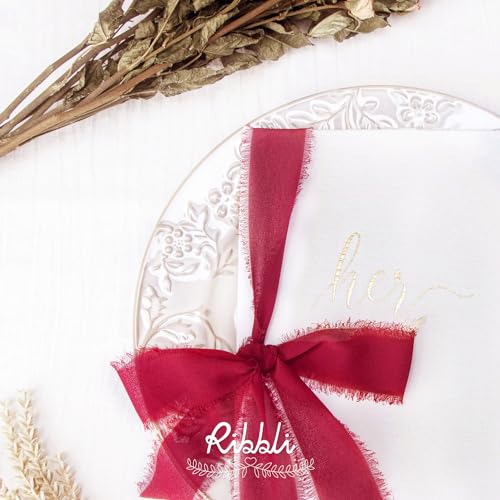 Dark Red Chiffon Ribbon 1 (60 Foot)