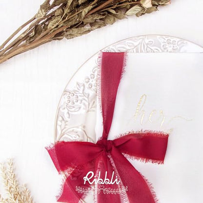 Dark Red Chiffon Ribbon 1 (60 Foot)