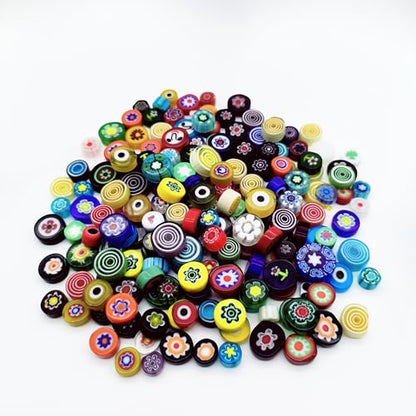 Flat Glass Millefiori for Mosaic Making Supplies (95 Count)