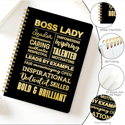 Boss Lady Hardcover Spiral Notebook