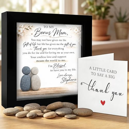 Personalized 2nd Mom Gift Pebble Art Frame