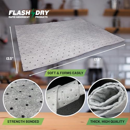 FLASHDRY Universal Spill Absorbent Roll (100 Count)