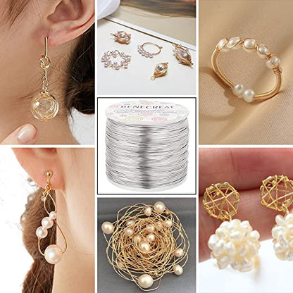 20 Gauge 770FT Aluminum Wire Anodized Jewelry Craft Making Beading Floral Silver Color Aluminum Craft Wire for Flower Gardening (770 Foot)