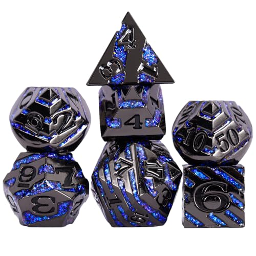 Inlay Metal Dice Set 7pcs