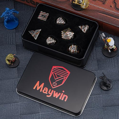 Premium Inlay Metal Dice Set