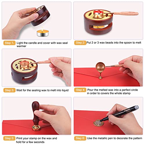 Wax Seal Stamp Kit with Gift Box (3 Ounce)