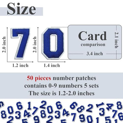 Number Iron On Patches (50 Count)