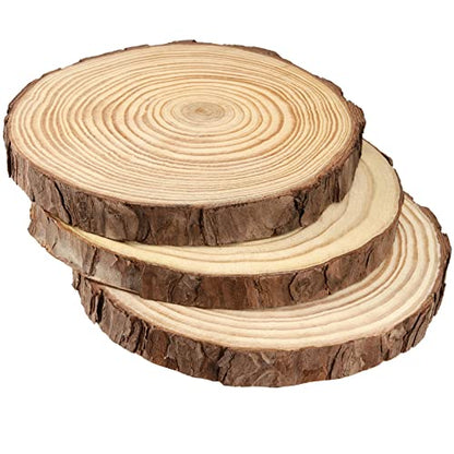 8 PCS 7 7.9 Inches Natural Unfinished Wood Slices (8 Count)