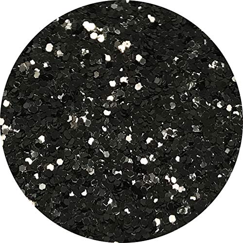 Craft Glitter Shaker Black 110g Super Chunky (3.9 Ounce)