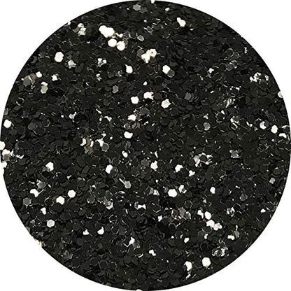 Craft Glitter Shaker Black 110g Super Chunky (3.9 Ounce)