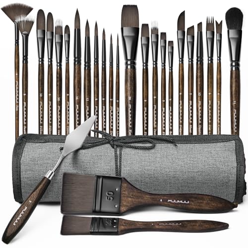 26pcs Professional Paint Brush Set (26 Count)