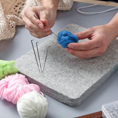4 Pcs Needle Felting Pad Needled Felting Mat Wool Supplies Thick Firm Base Woolen Block for Beginners Crochet Knitting Projects Kit Tool