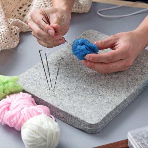 8 Pcs Needle Felting Pad Needled Felting Mat Wool Supplies Thick Firm Base Woolen Block for Beginners Crochet Knitting Projects Kit Tool