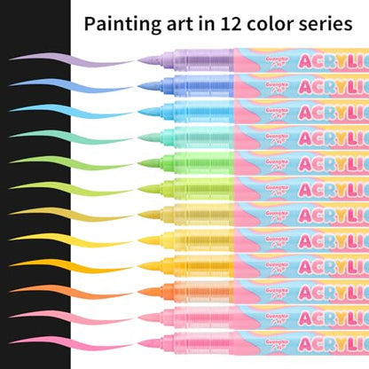 Acrylic Paint Markers 12 Colors (12 Count)