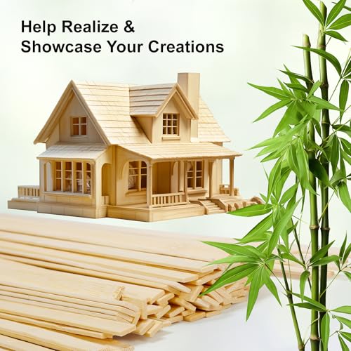 30Pcs Bamboo Craft Sticks for DIY Handmade Projects (30 Count)