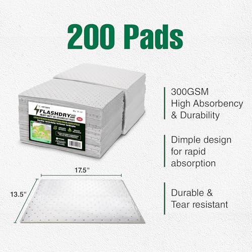 Heavy Duty Oil Absorbent Pads 300GSM (2 Count)