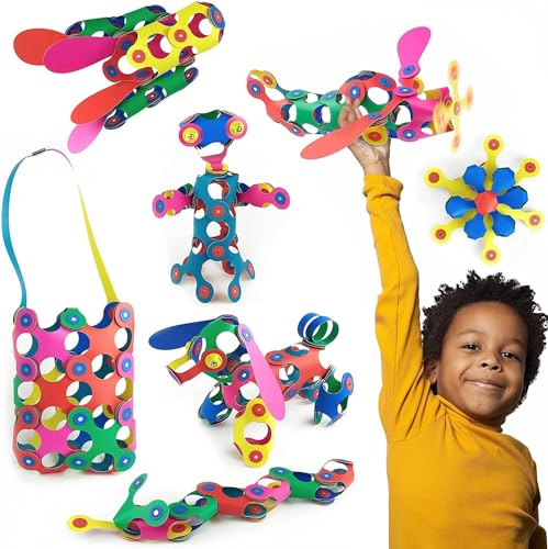 Rainbow Pack Flexible Magnetic Building Toys for Kids