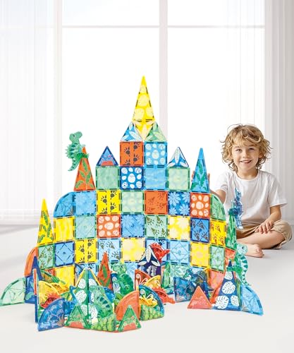 Dinosaur Magnetic Tiles Set 106PCS