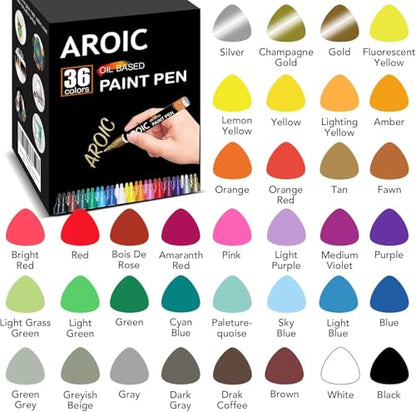144Pcs Oil Based Paint Pens for Rock Painting (144 Count)