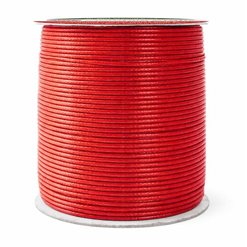 2mm Red Waxed Cord (327 Foot )