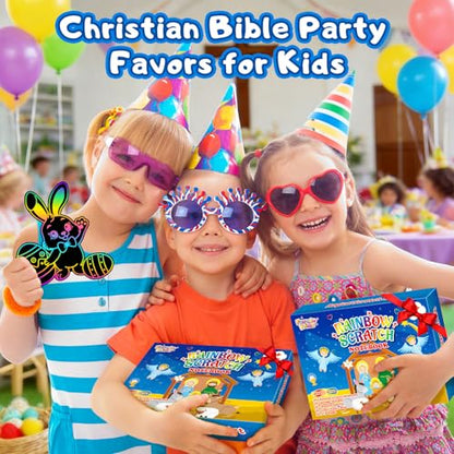 24 Pack Rainbow Scratch Notebook Art Party Favors for Kids