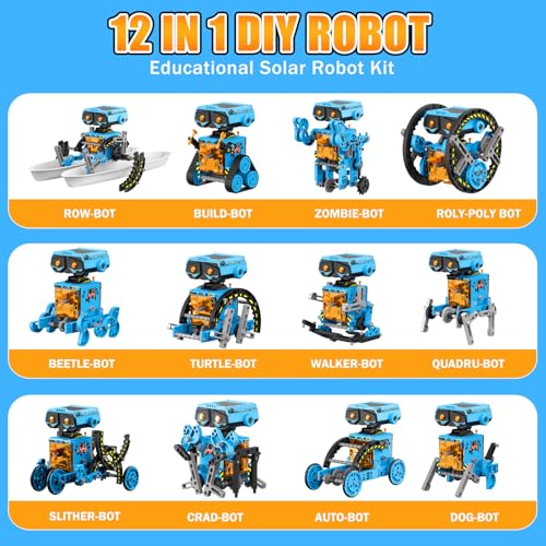 12 in 1 STEM Solar Power Robots Toys for Boys Age 8