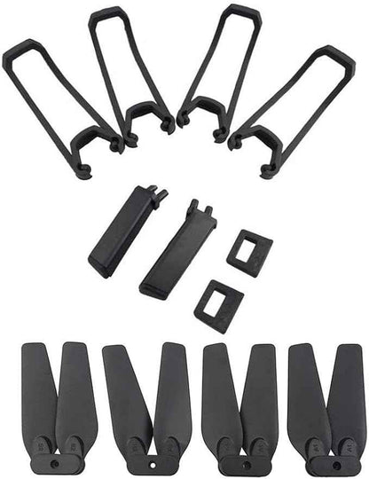 Black Accessory kit for E58 S168 JY019 Folding Quadcopter Spare Parts Remote Drone Propeller and Protective Cover and Landing Gear