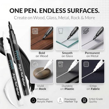 Black and White Paint Pens (8 Count)