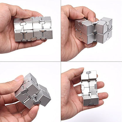 Fidget Cube Metal Infinity Cube for Stress and Anxiety Relief