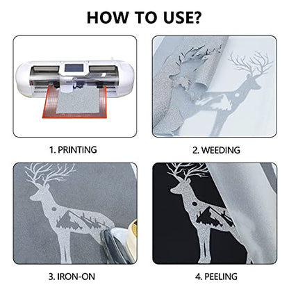 Glitter HTV Heat Transfer Vinyl Rolls (8 Foot)