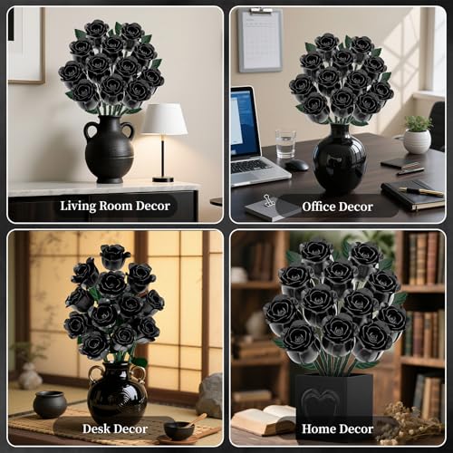Black Rose Bouquet Building Sets (516 Count)