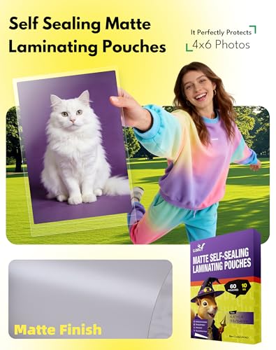 100Pack 4x6 Matte Self Seal Laminating Pouches