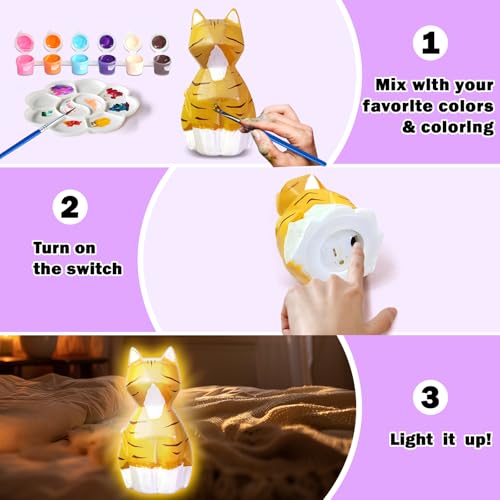 Paint Your Own Cat Lamp Kit