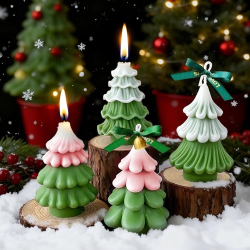 Christmas Tree Candle Molds (4 Count)