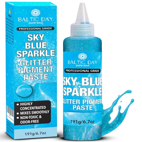 Sky Blue Sparkle Epoxy Pigment Paste XL (6.7 Ounce)