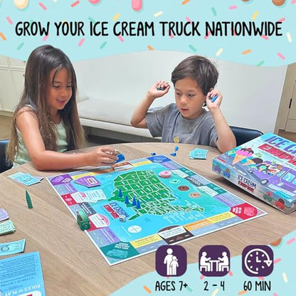 Ice Cream Empire Board Game for Kids and Adults (4 Count)