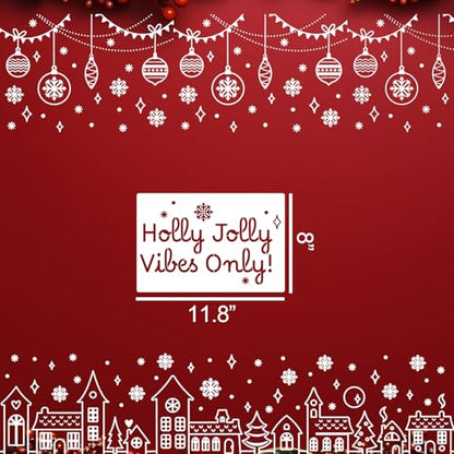 Christmas Window Stencils for Glass Christmas Village Stencil (7 Count)
