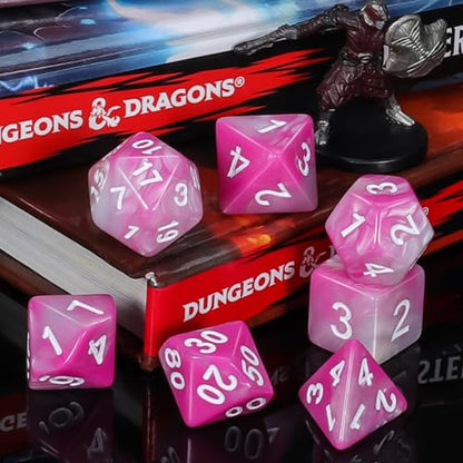 42 Pcs (6 X 7) Polyhedral Dice - 6 Sets DND Dice + 6 Drawstring Bags (42 Count)