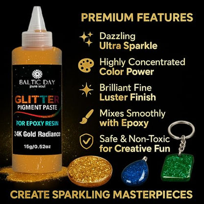 Black Abyss Spark Epoxy Pigment Paste XL (6.7 Ounce)