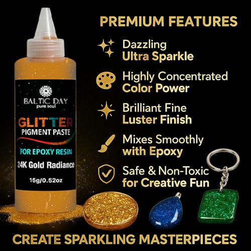 Sky Blue Sparkle Epoxy Pigment Paste XL (6.7 Ounce)
