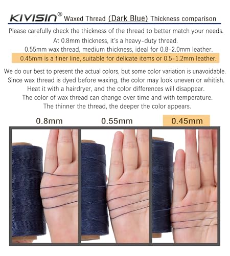 Thin Round Waxed Thread 0.45mm