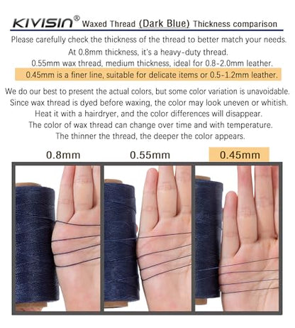 Thin Round Waxed Thread 0.45mm