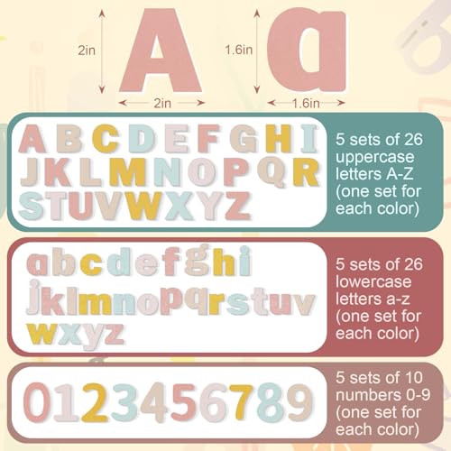 310 Pcs Felt Letter Bulletin Board Self Adhesive Sticker