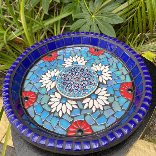 Blue Glass Mosaic Tiles for Crafts Bulk (7.05 Ounce)