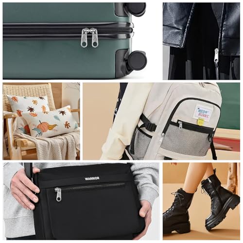 25Pcs Silver Zipper Repair Kit Zippers Replacement 3# Zipper Pull Rescue Kit for Clothing Jackets Purses Luggage Backpacks (25 Count)