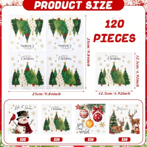 120 Pcs Christmas Napkins (120 Count)