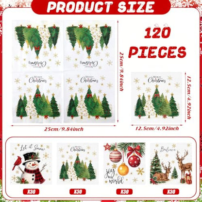 120 Pcs Christmas Napkins (120 Count)