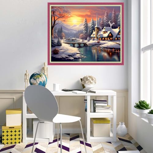 Cross Stitch Stamped Full Embroidery Kits DIY 11CT Cotton Thread Printed DIY Needlepoint Kits Craft Needlework Set Cross