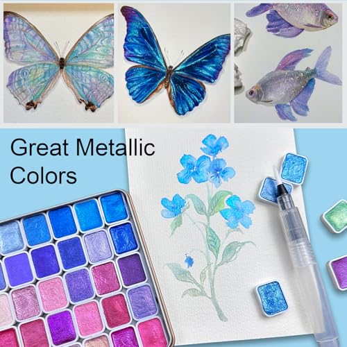 Mini Matellic Watercolor Paint Set